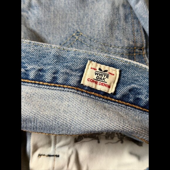 Levis 511 Jeans 32 x 34 Mens Blue White Oak Destroyed Denim 5 Pocket - Picture 9 of 13